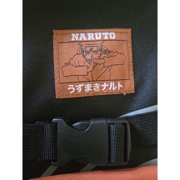 Naruto Uzumaki Leaf Printed Skate Straps Backpack Bioworld NEW W/tags Anime Bag - Picture 5 of 8